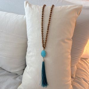 Wooden beaded necklace